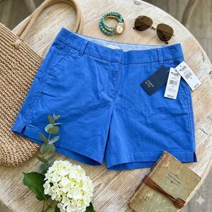 NEW NWT Crown & Ivy Caroline 5 Inch Stretch Twill Shorts Bluetiful Women's Sz 10